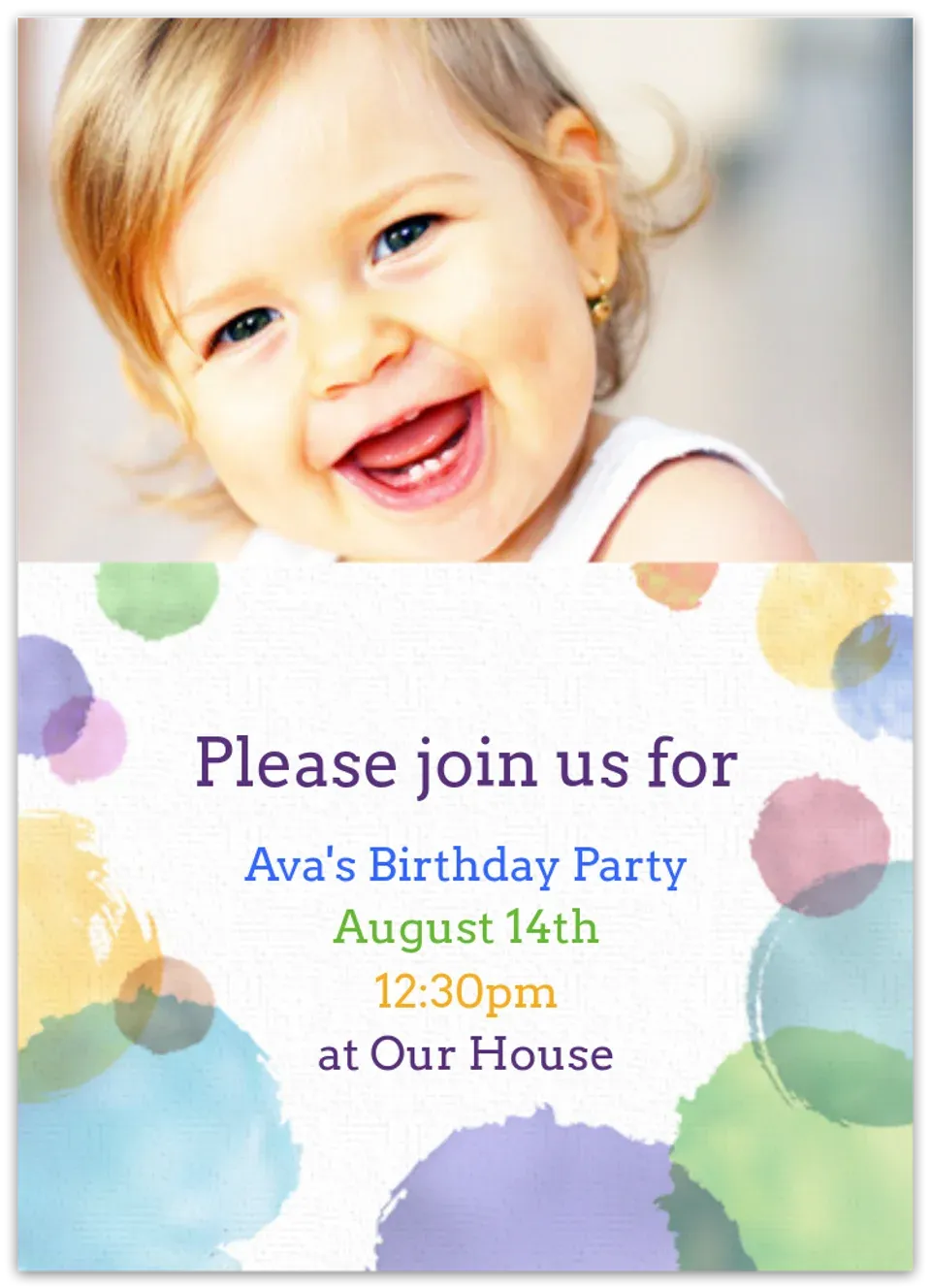 Colorful Polka Dots card