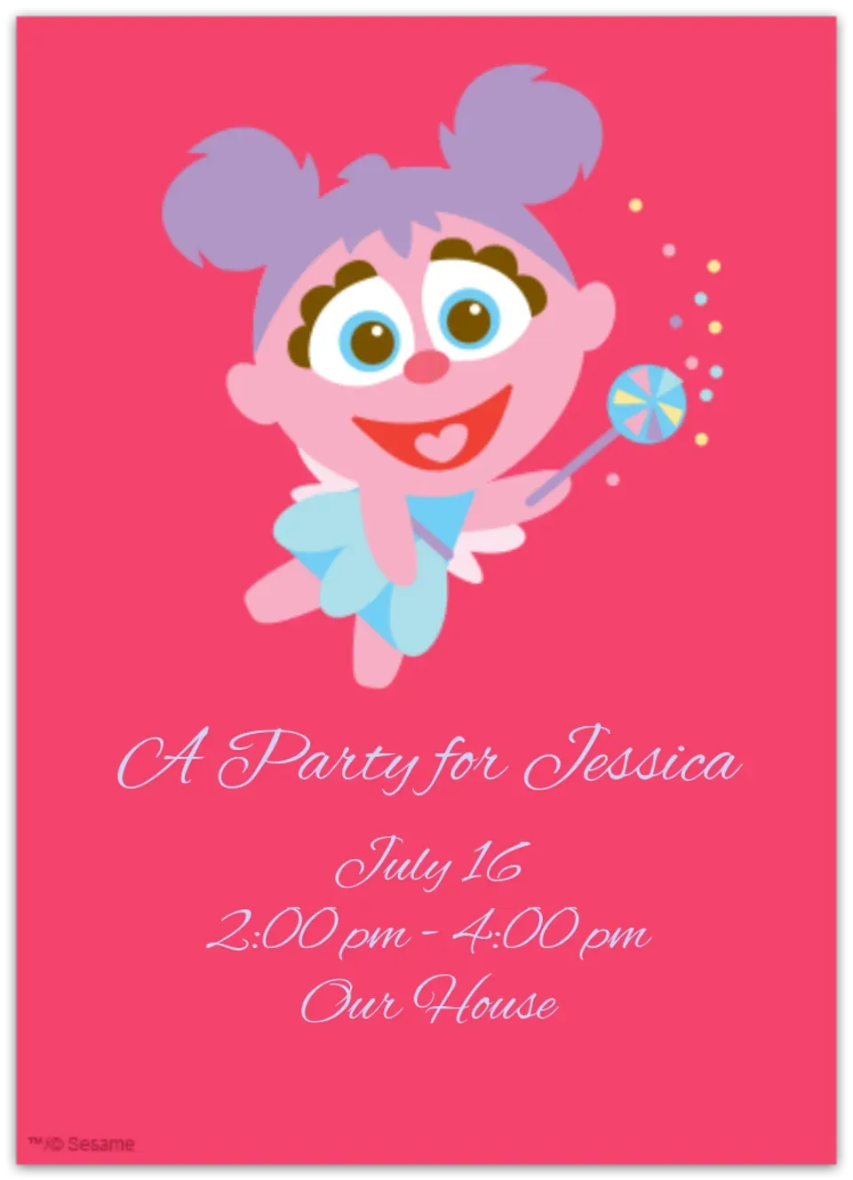 Baby Abby Cadabby card