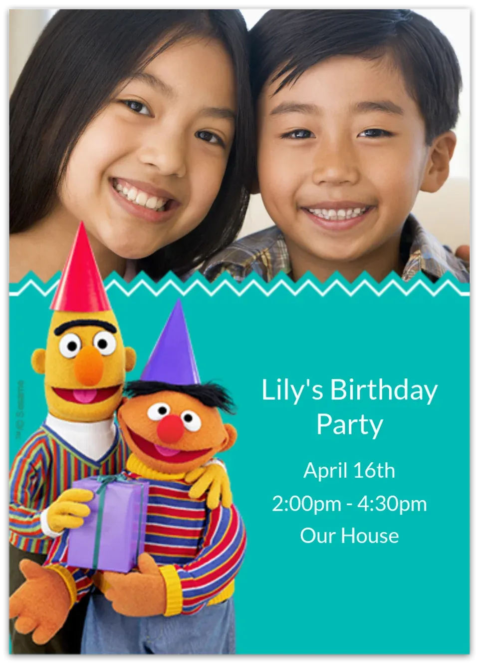 Bert & Ernie Photo card