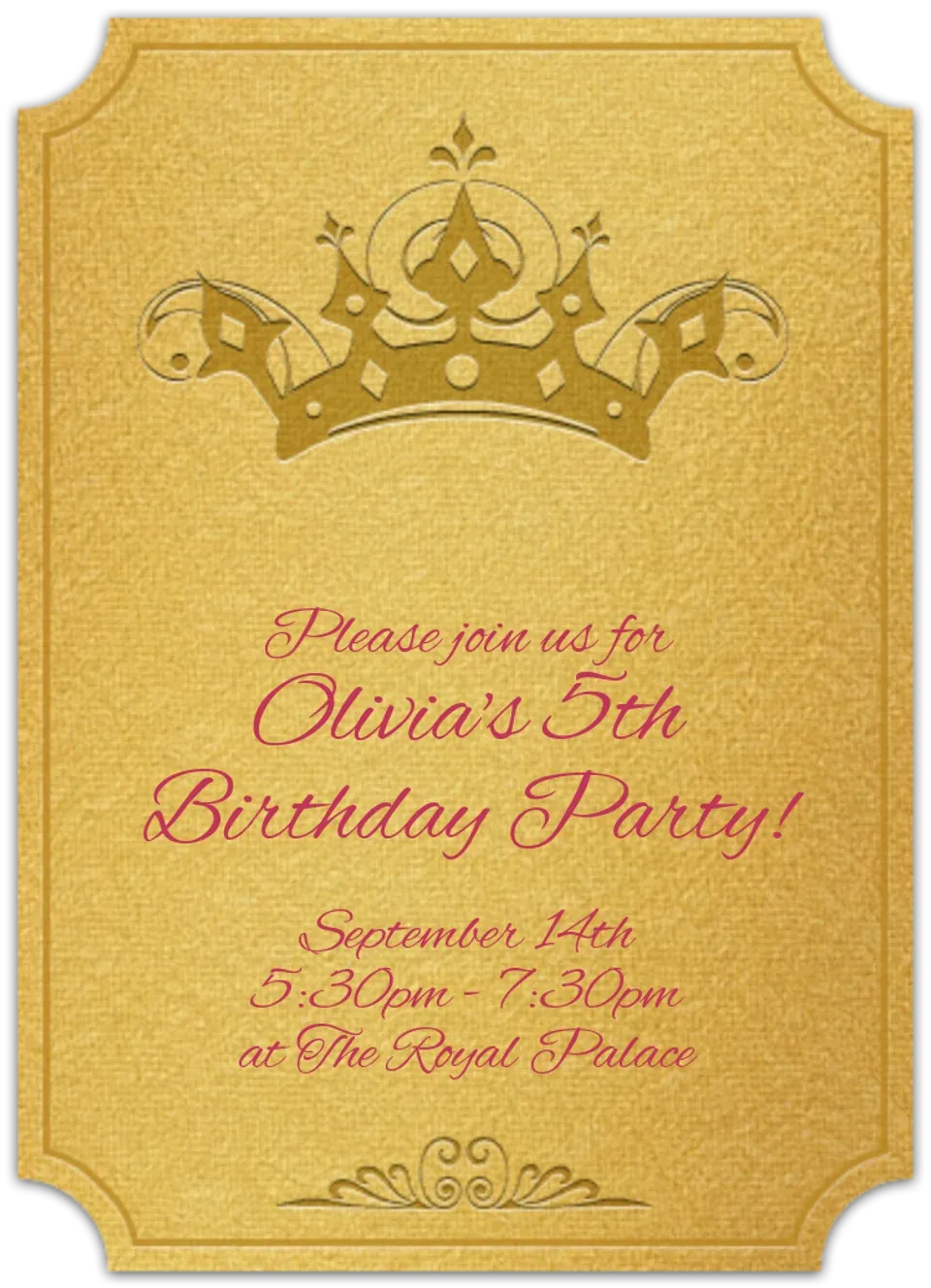 Princess Crown card