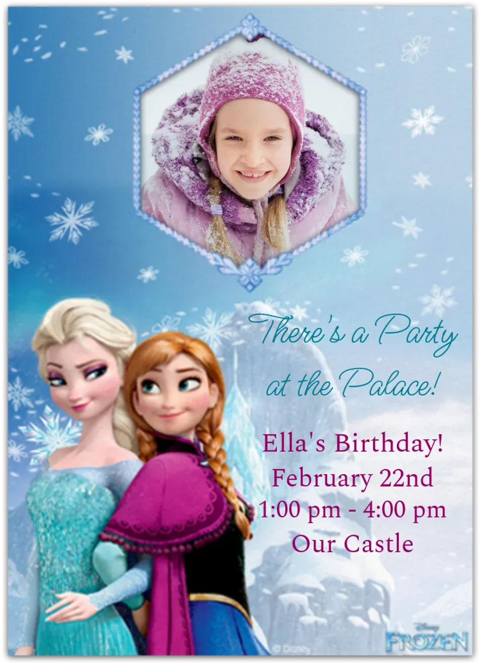 Frozen Photo - Elsa & Anna card