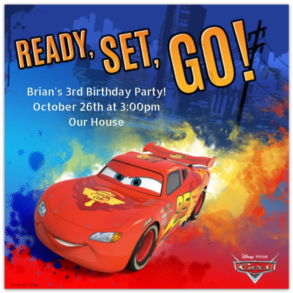 Cars Lightning McQueen card