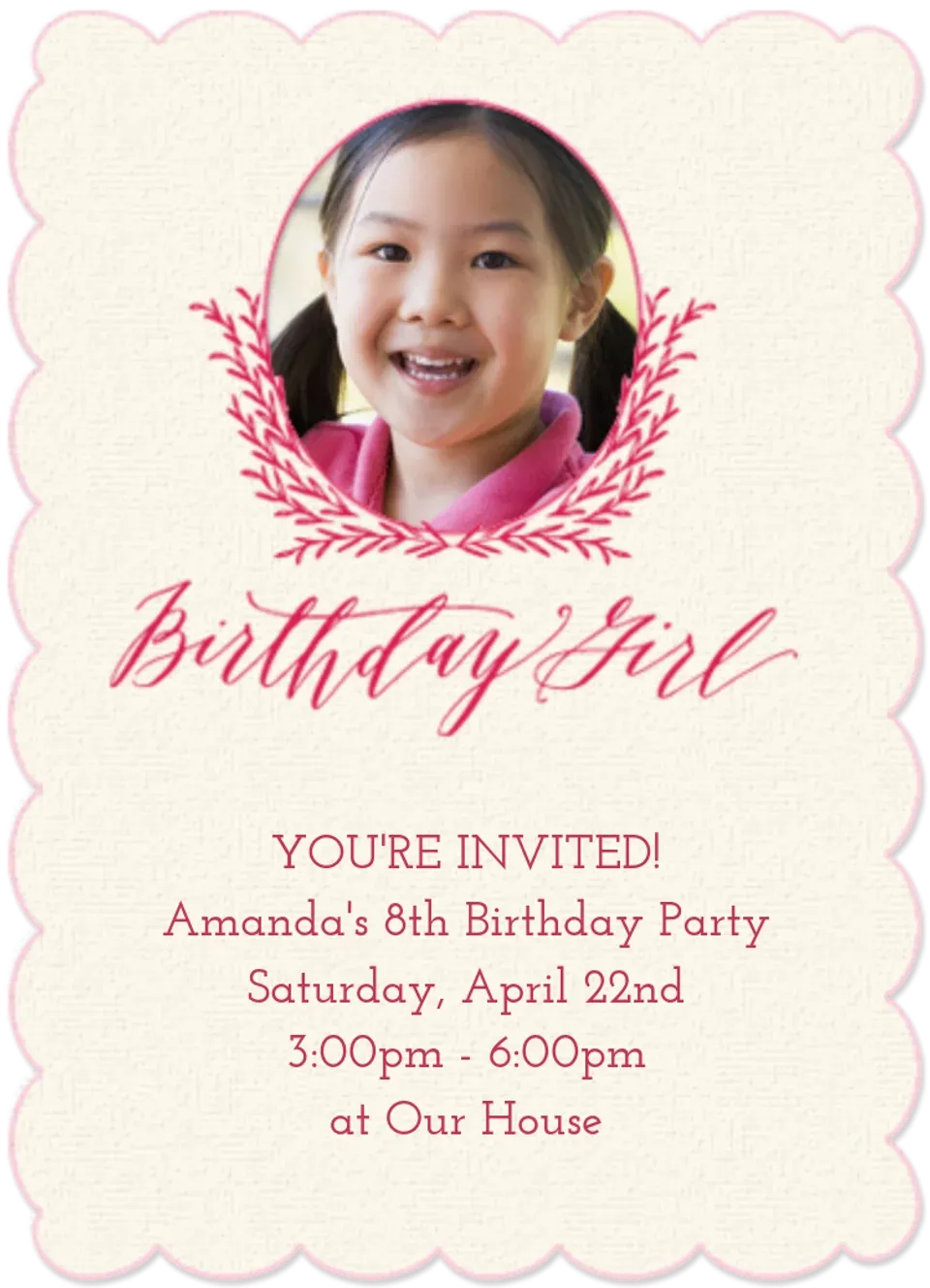 Birthday Girl Photo card