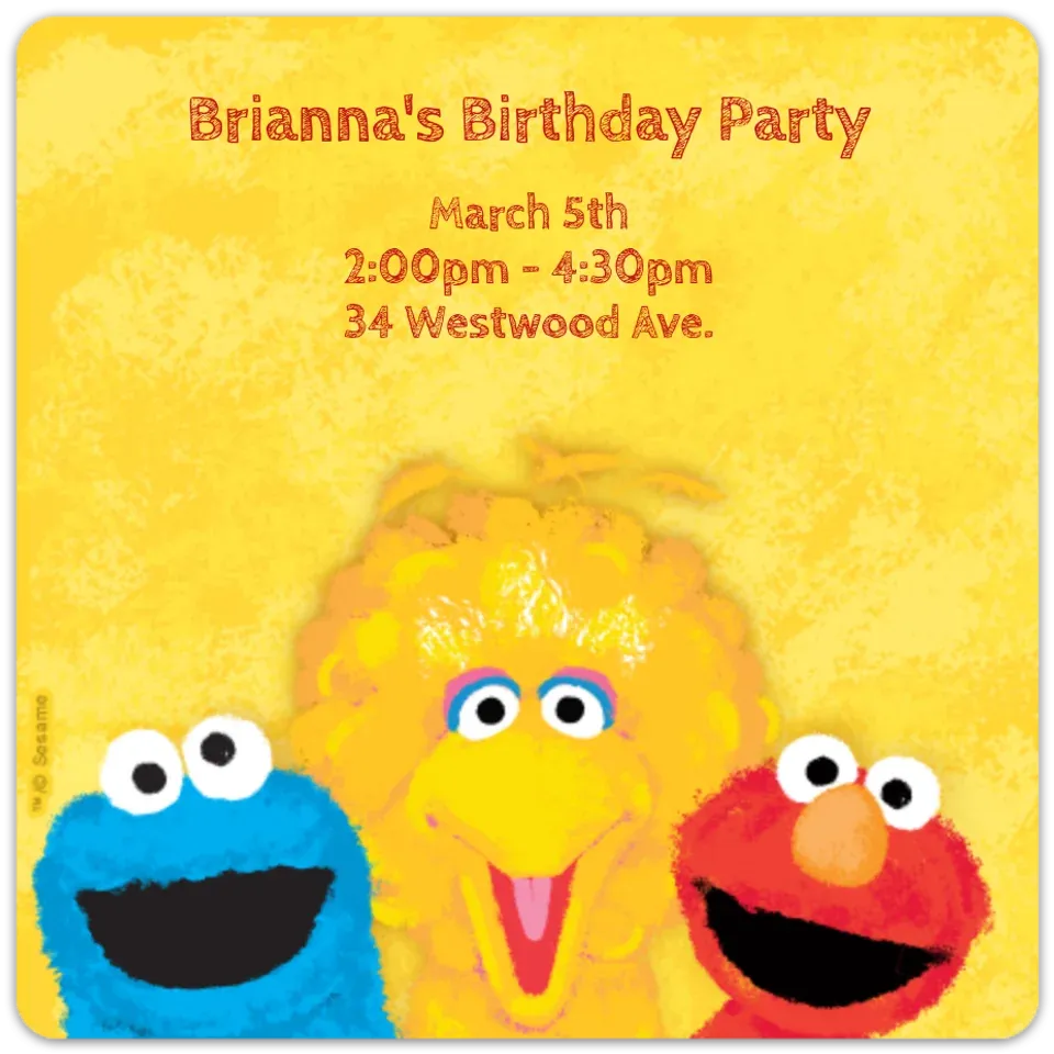 Sesame Street Friends card