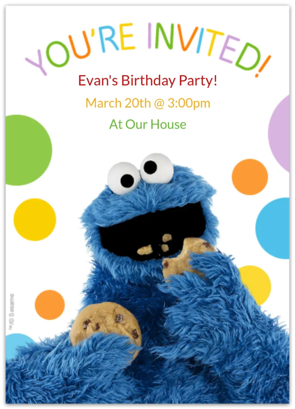 Cookie Monster card