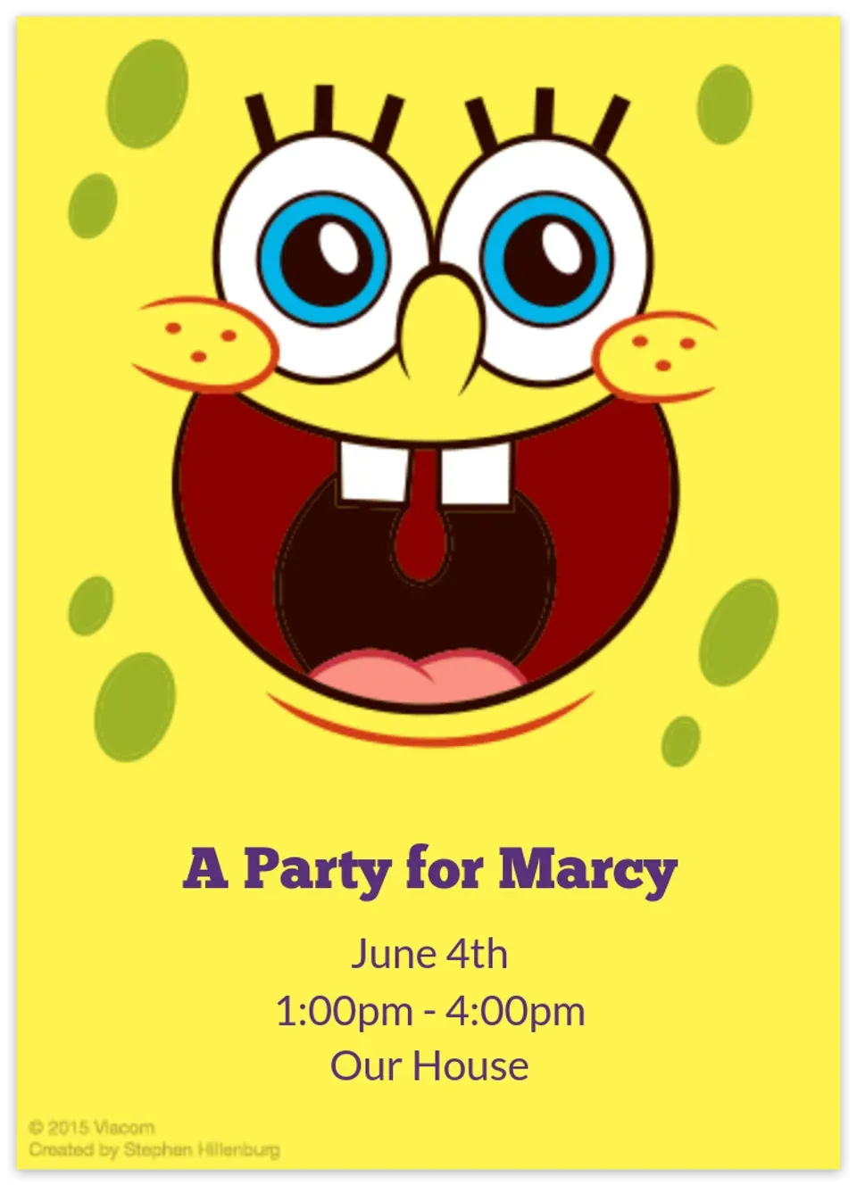 SpongeBob SquareFace card