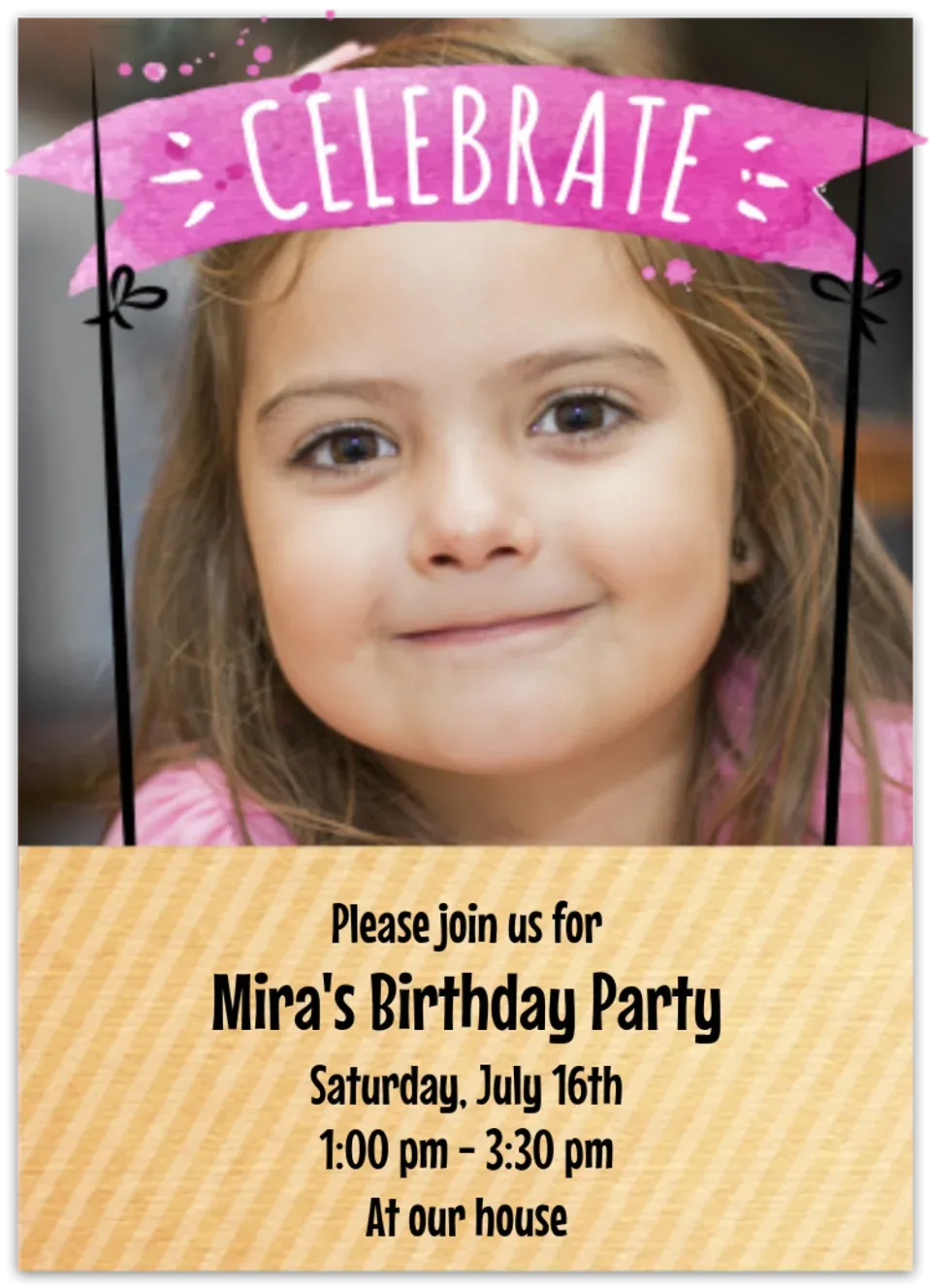 Birthday Banner Photo card