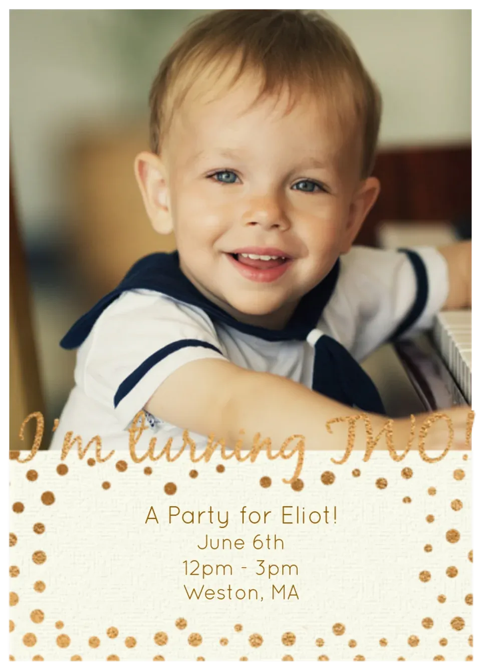 Turning Two Photo card