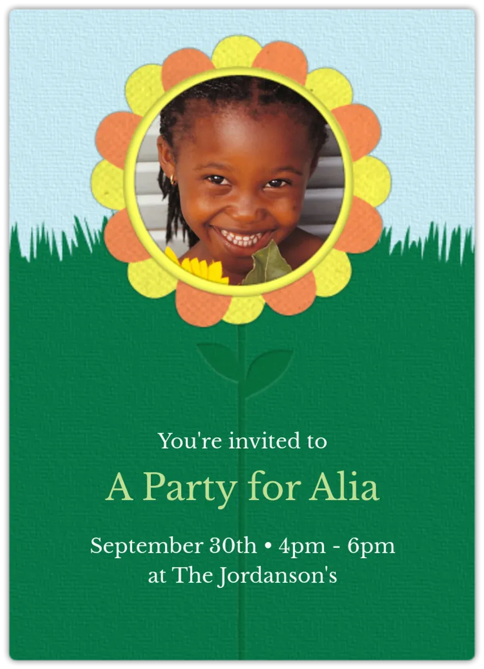 Flower Photo Frame card