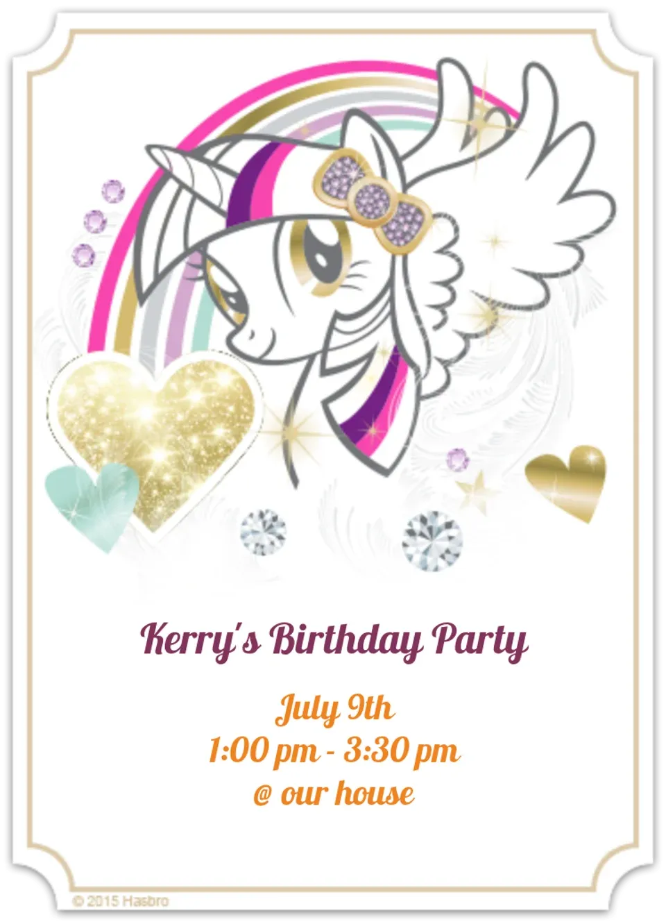 Twilight Sparkle Rainbow card