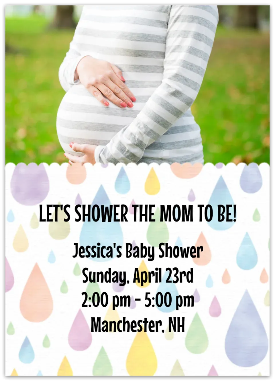 Colorful Baby Shower card