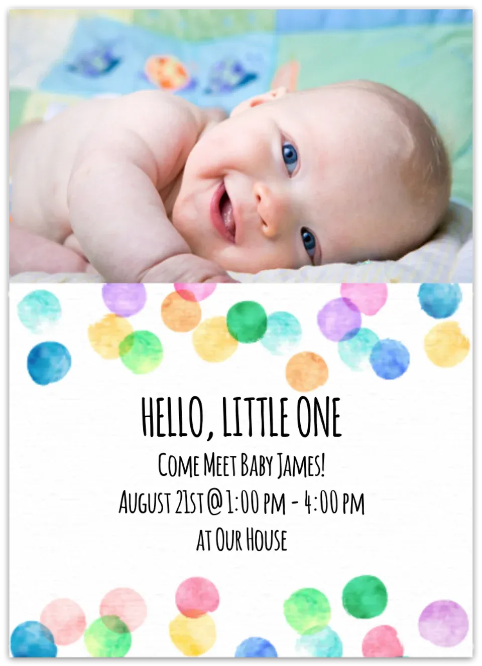 Hello, Little One card