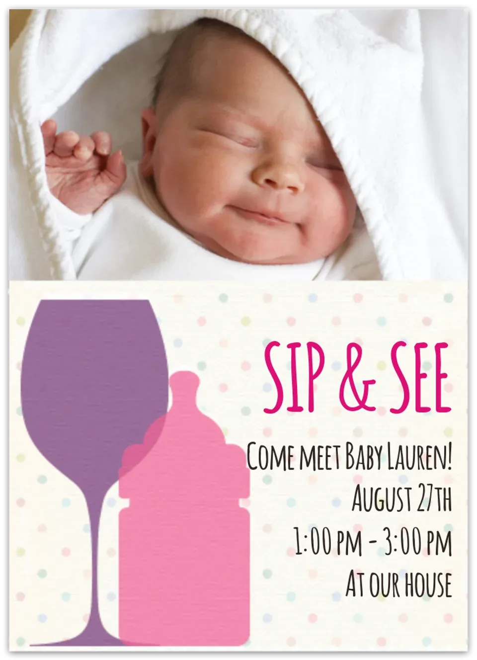 Sip & See Photo card