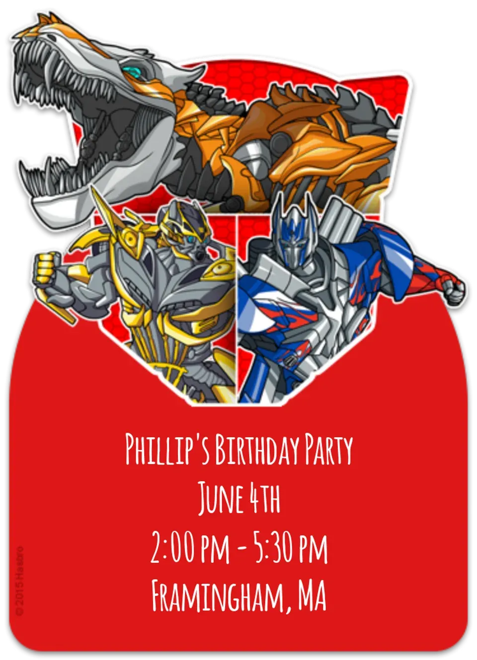 Transformers Group Cutout card