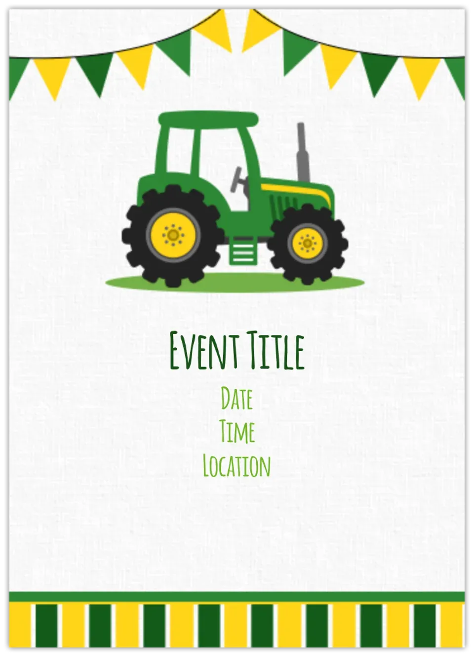 Tractor Banner card