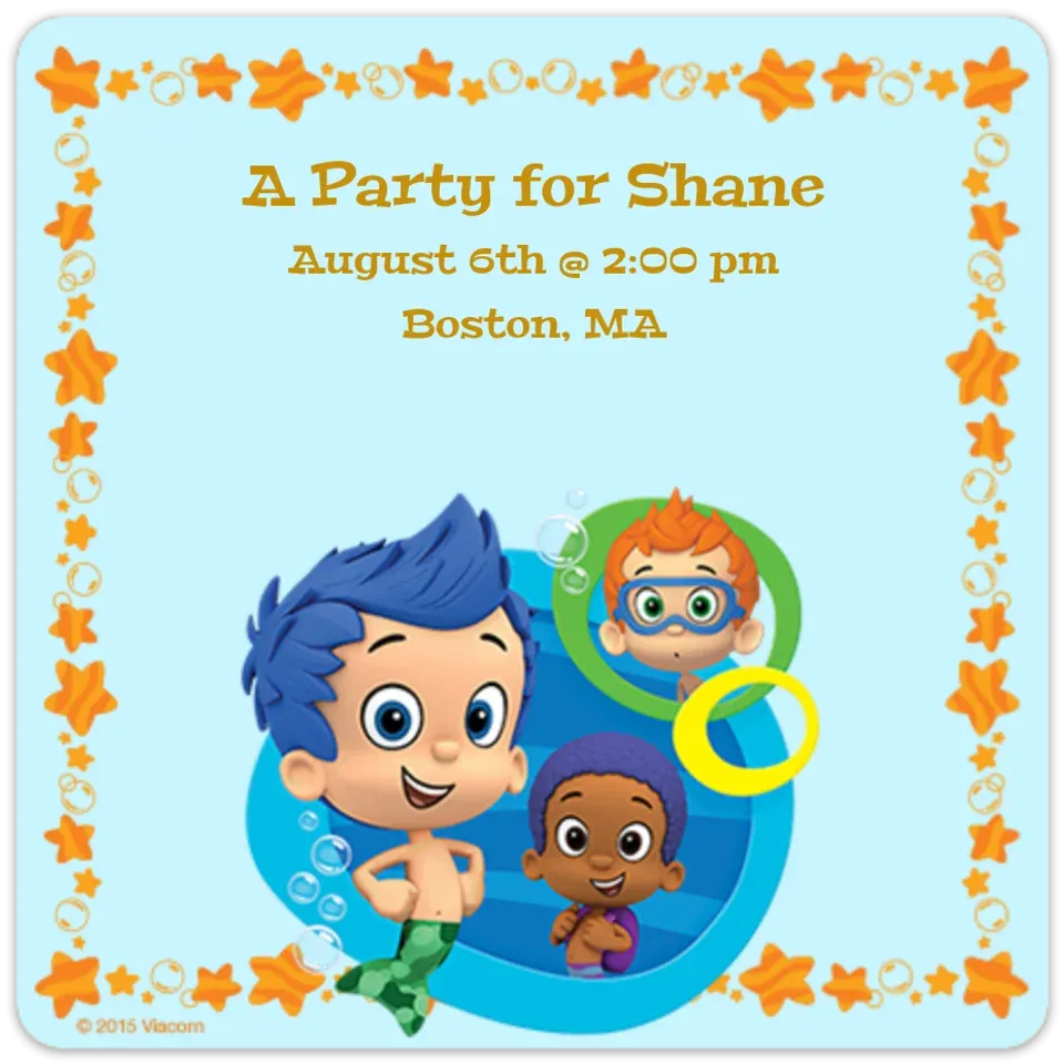 Bubble Guppies Boys card
