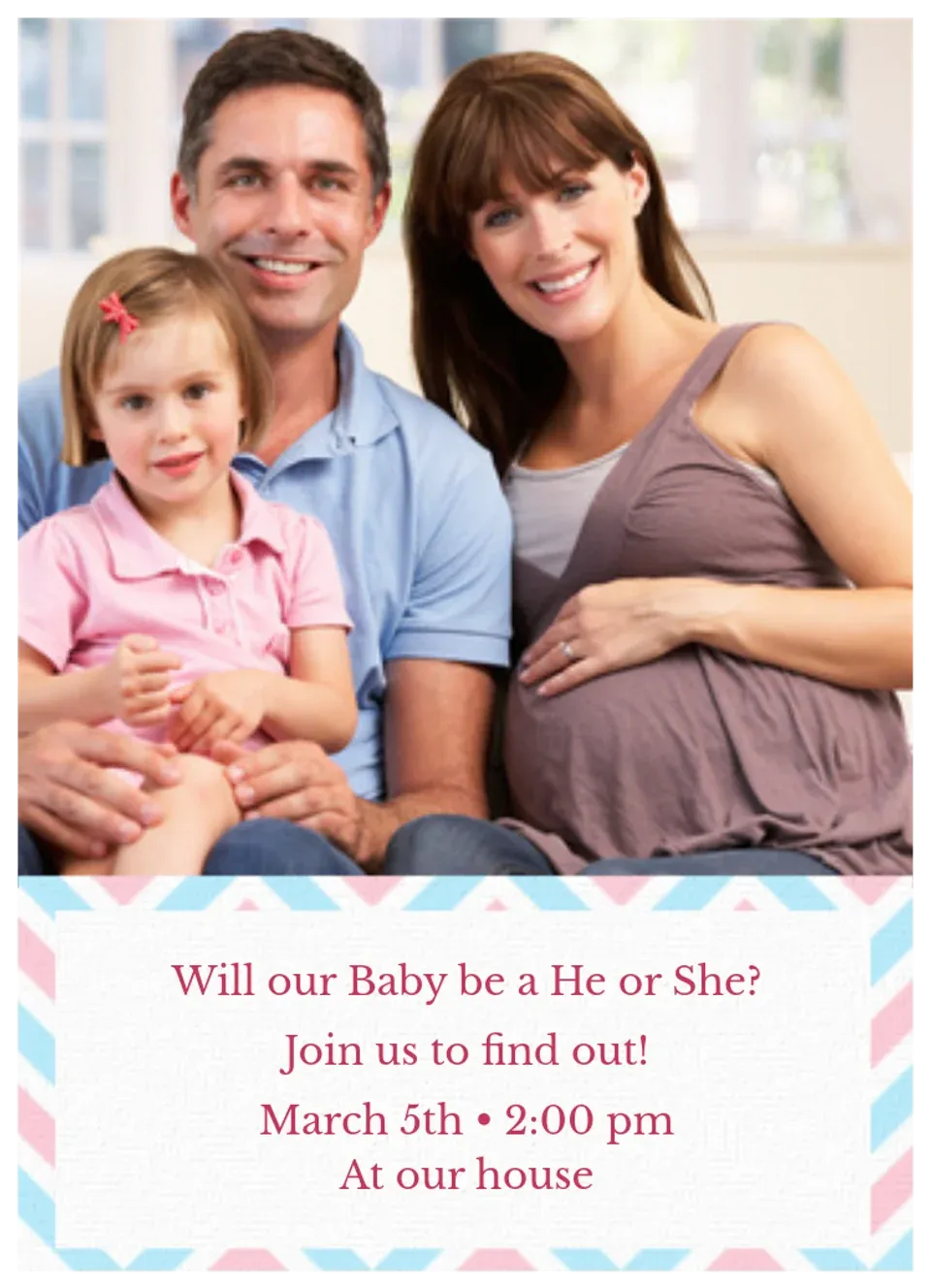 Gender Reveal card