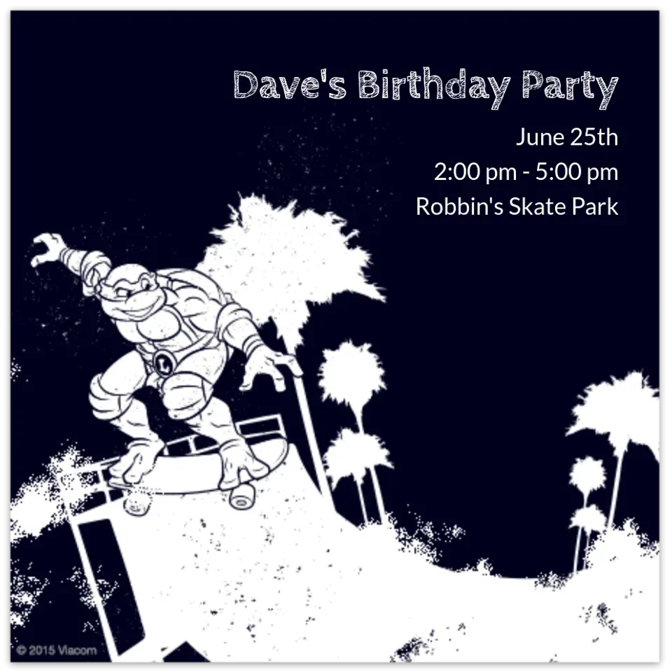 TMNT Classic Skate card