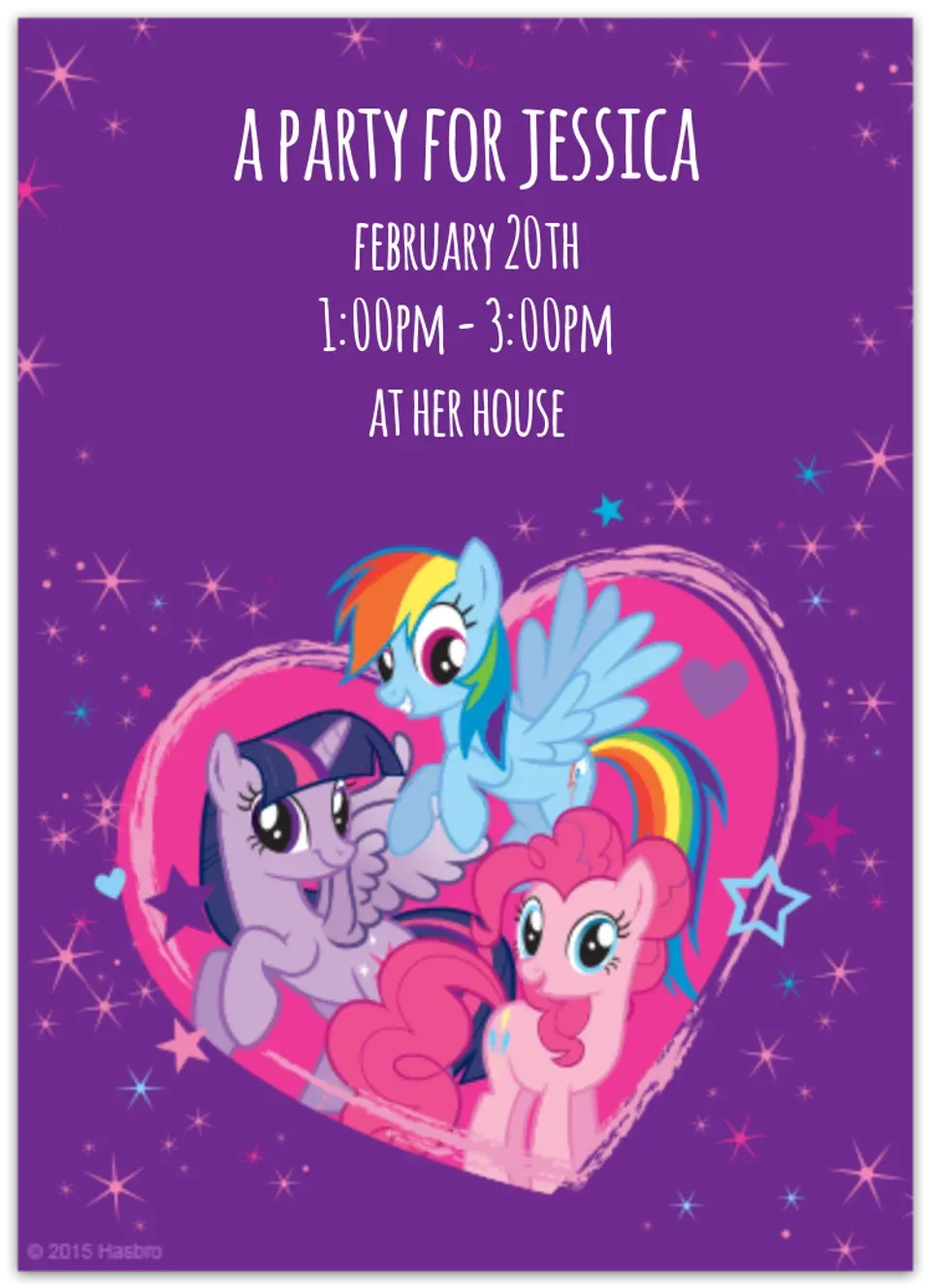 My Little Pony Heart card