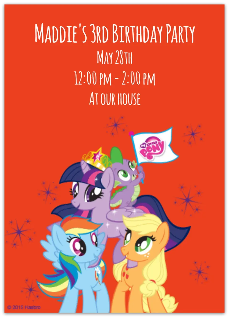 My Little Pony Flag card