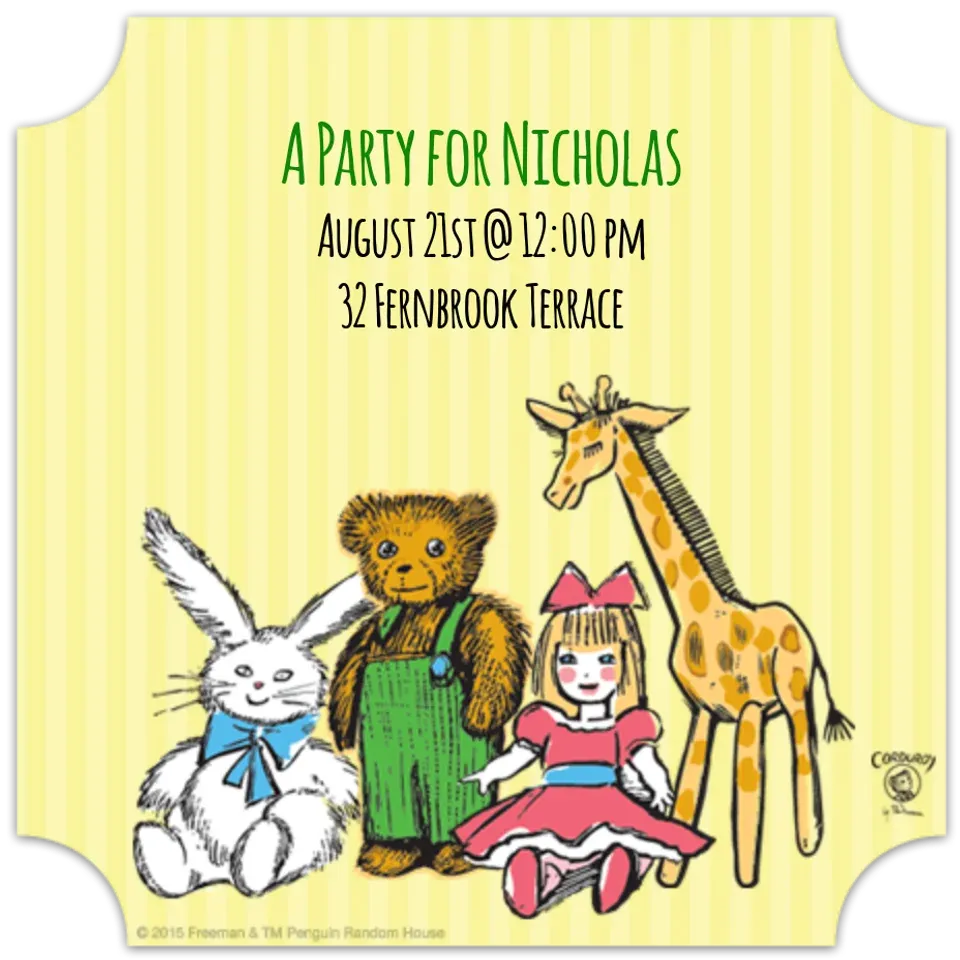 Corduroy Friends card