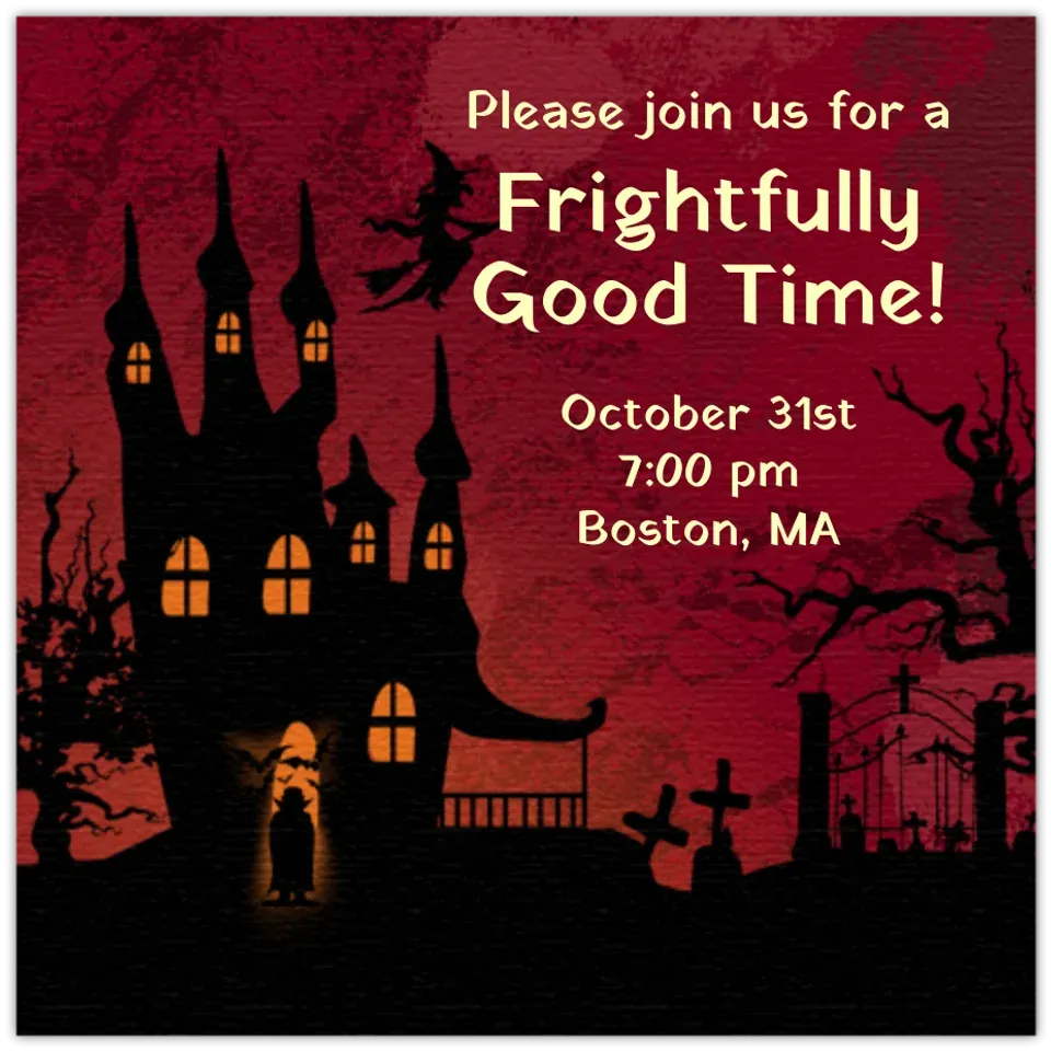 Haunted House card
