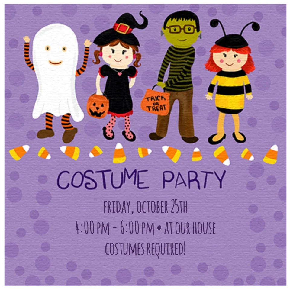 Costume Contest card
