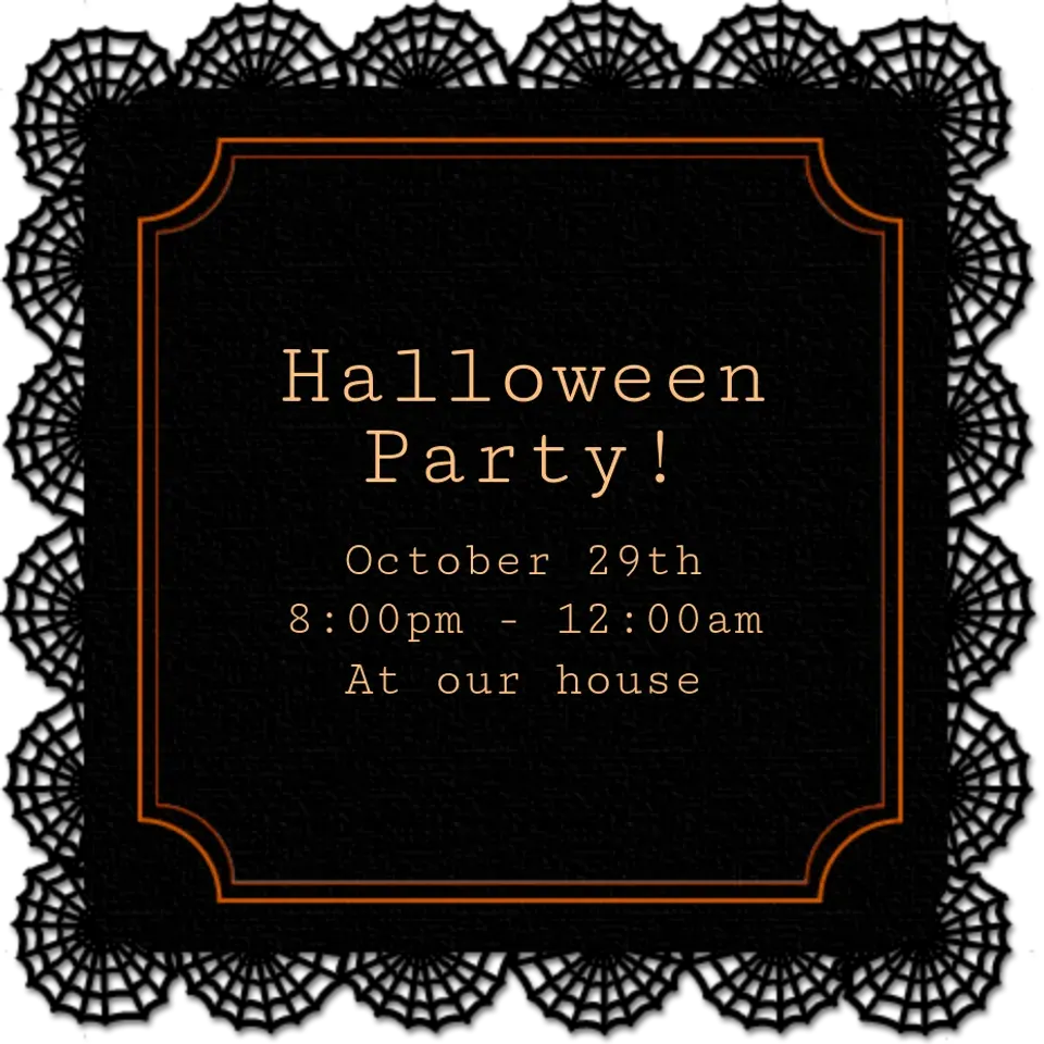 Spider Web Border card