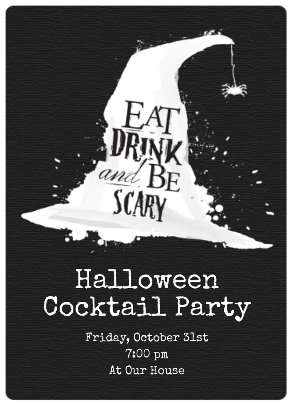 Eat Drink & Be Scary card