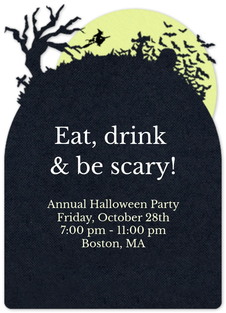 Moon Silhouette card