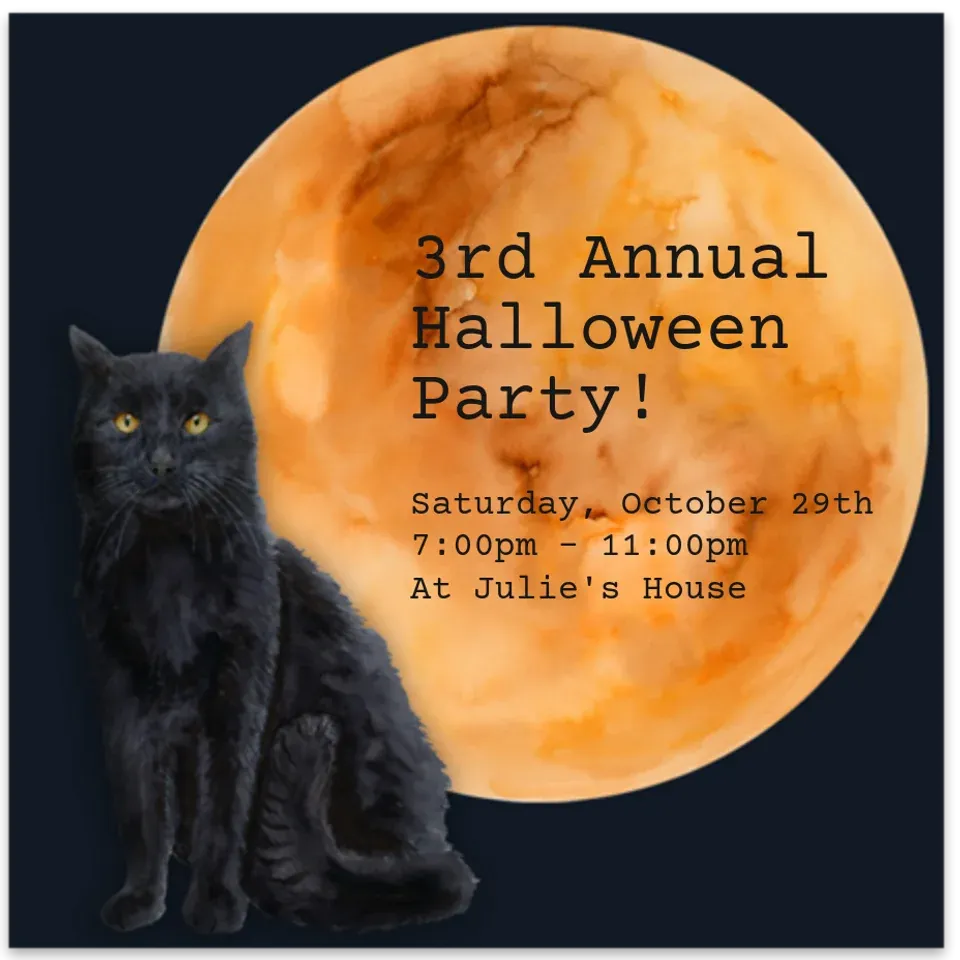 Black Cat Watercolor card