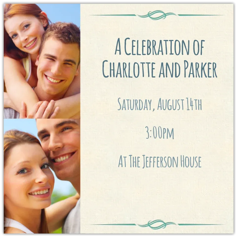 Double Photo Frame card