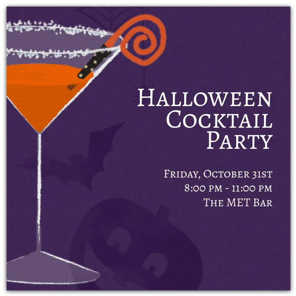 Halloween Drinks card