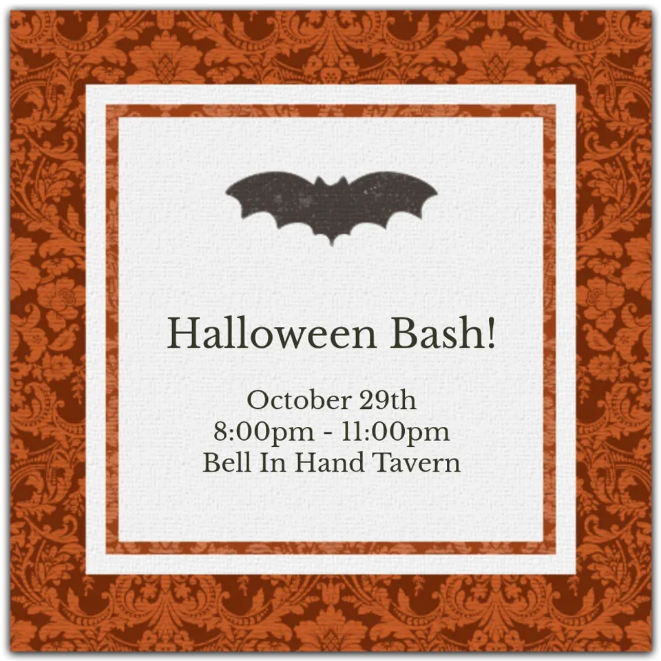 Formal Halloween card