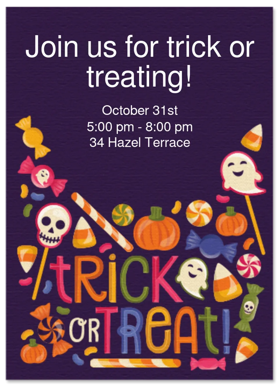 Halloween Sweets card