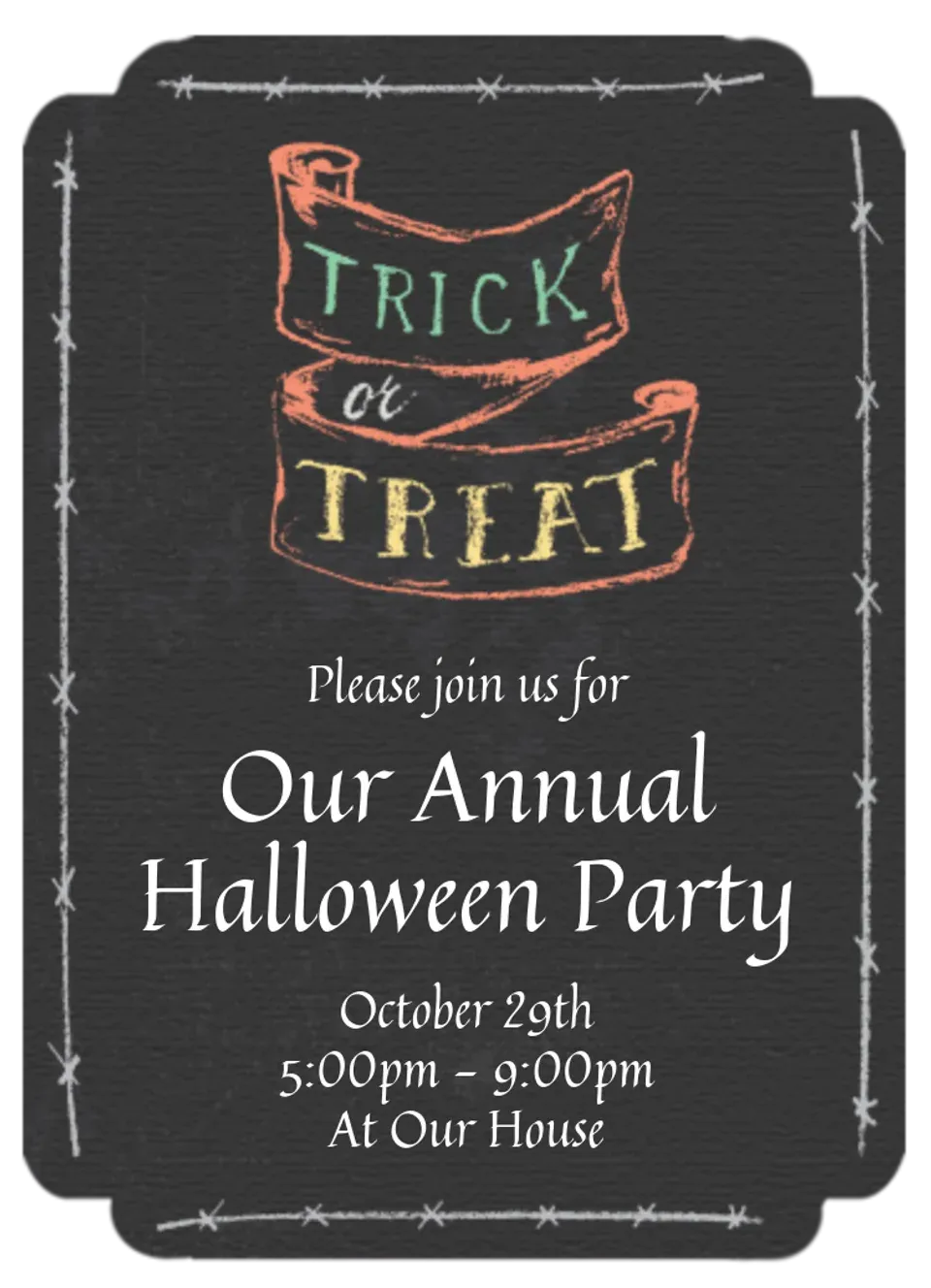 Halloween Chalkboard card