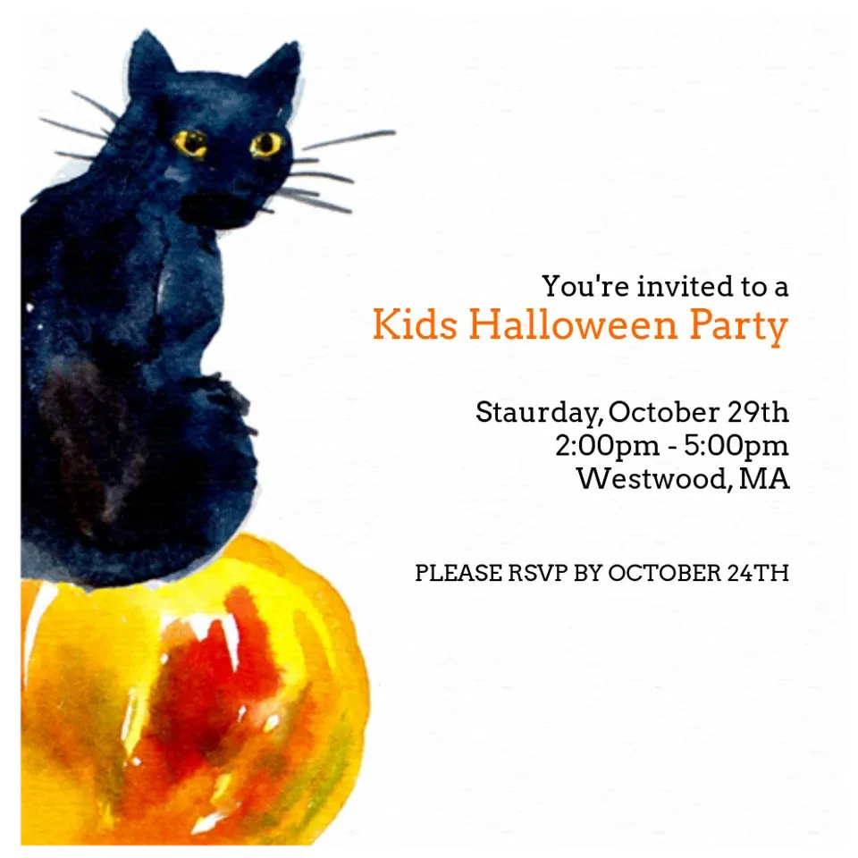 Halloween Black Cat card