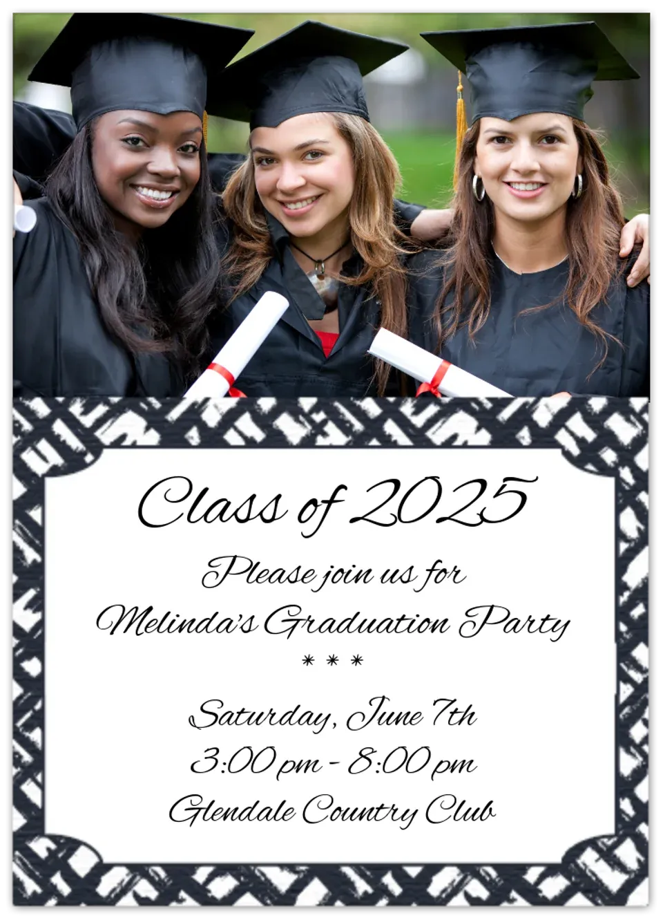 Modern Graduation Photo card