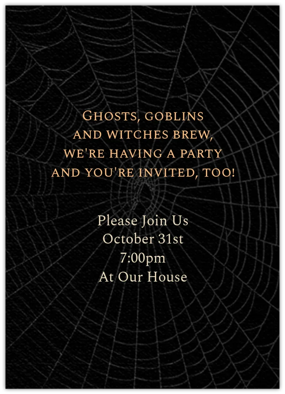 Spider Web Spooky card