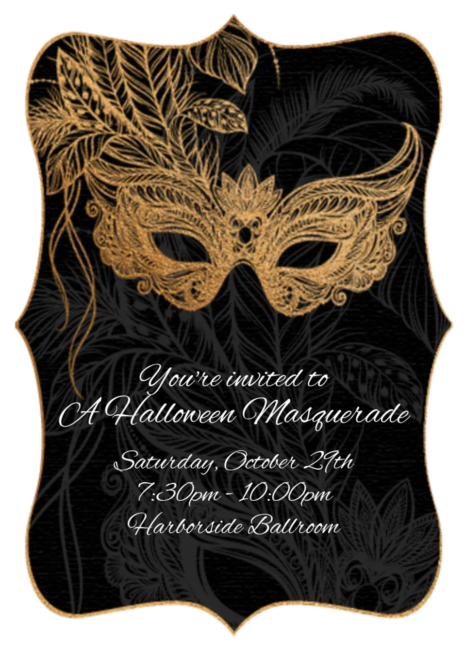 Halloween Masquerade card