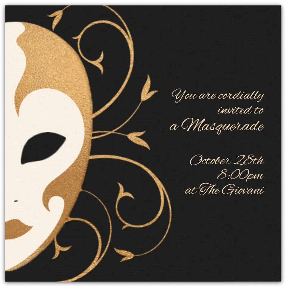 Masquerade card
