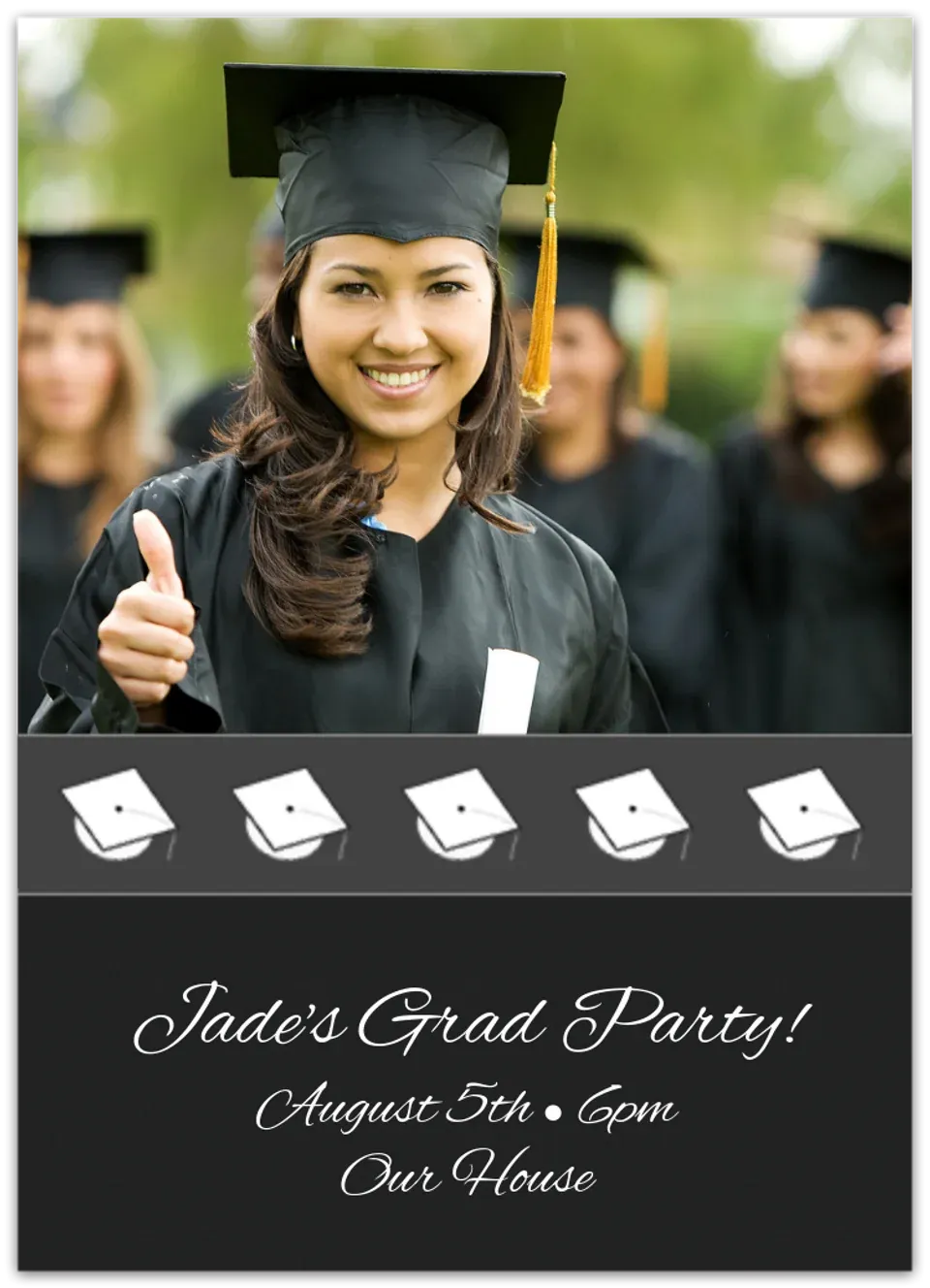 Graduation Caps card