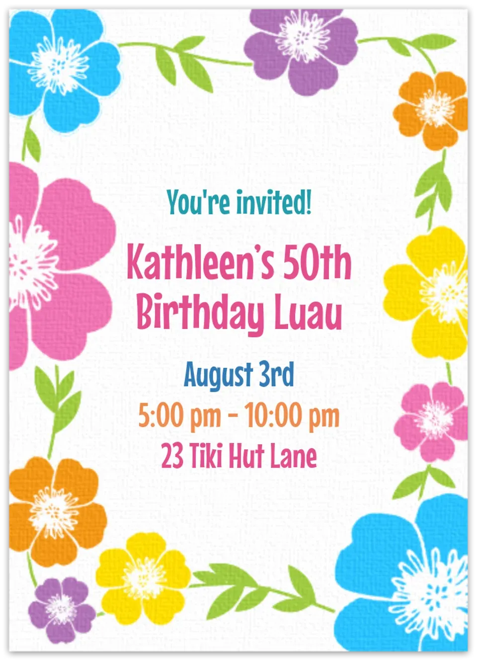 Summer Luau card