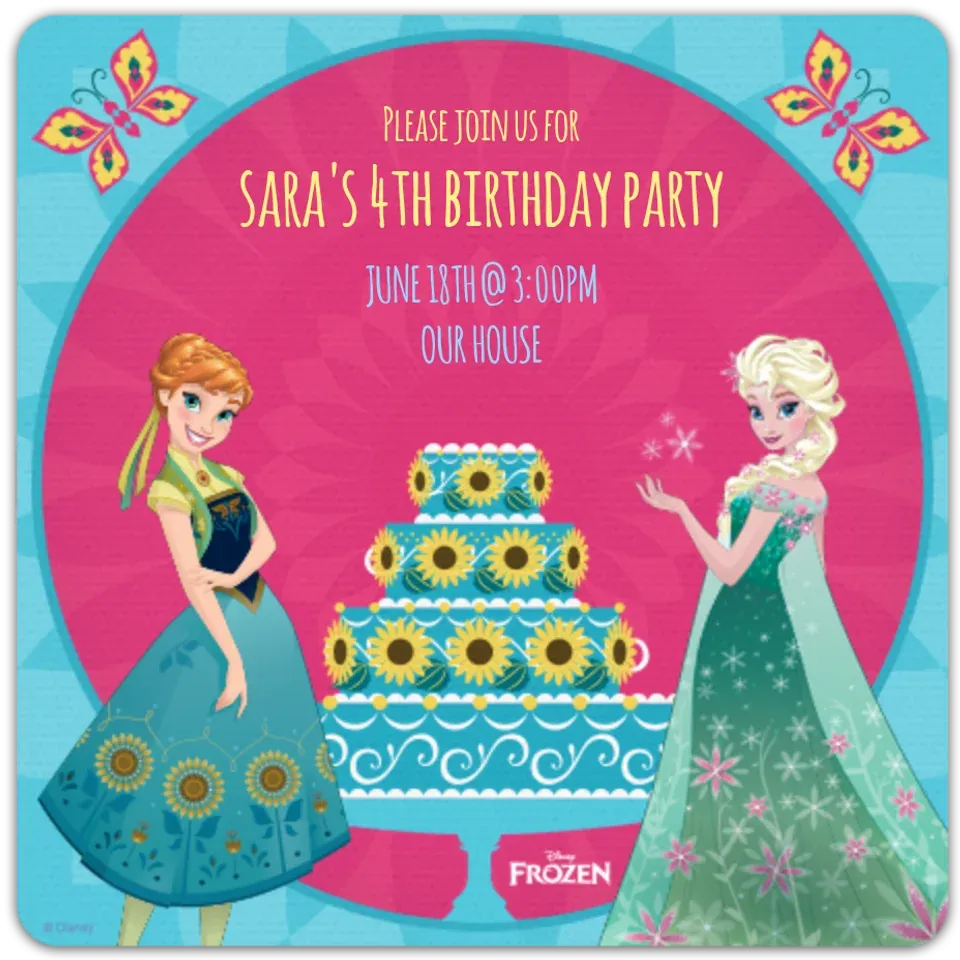 Frozen Fever Birthday card