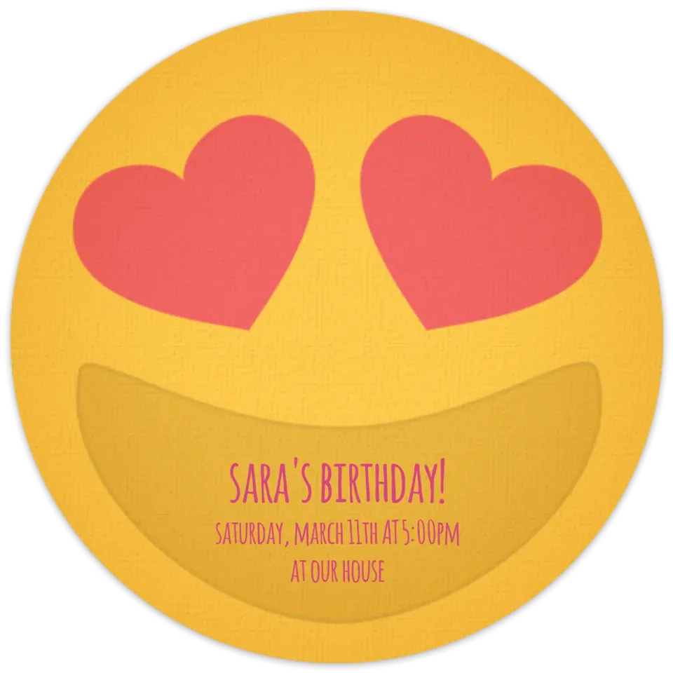 Heart Eyes Smiley card