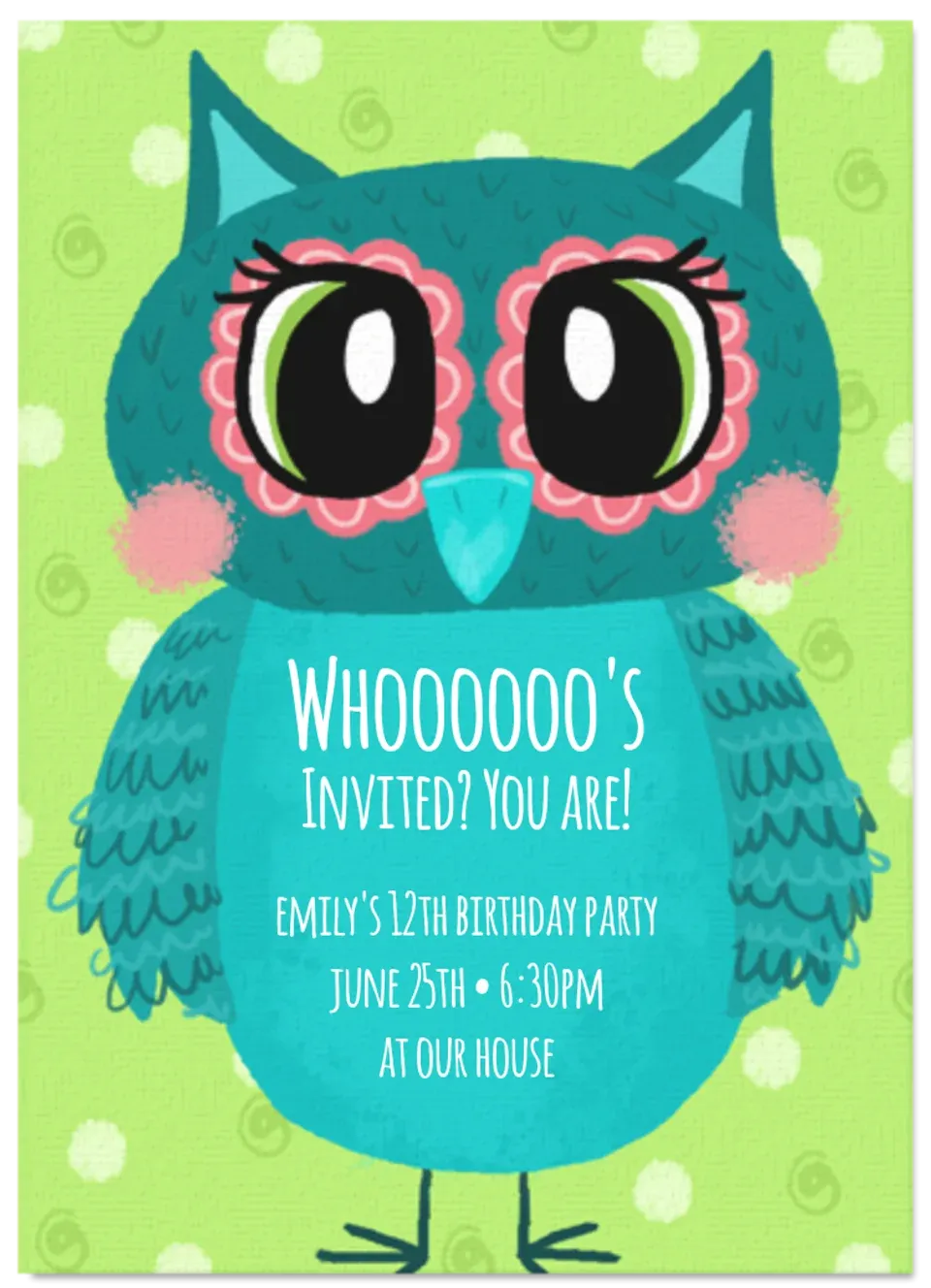 Groovy Owl card
