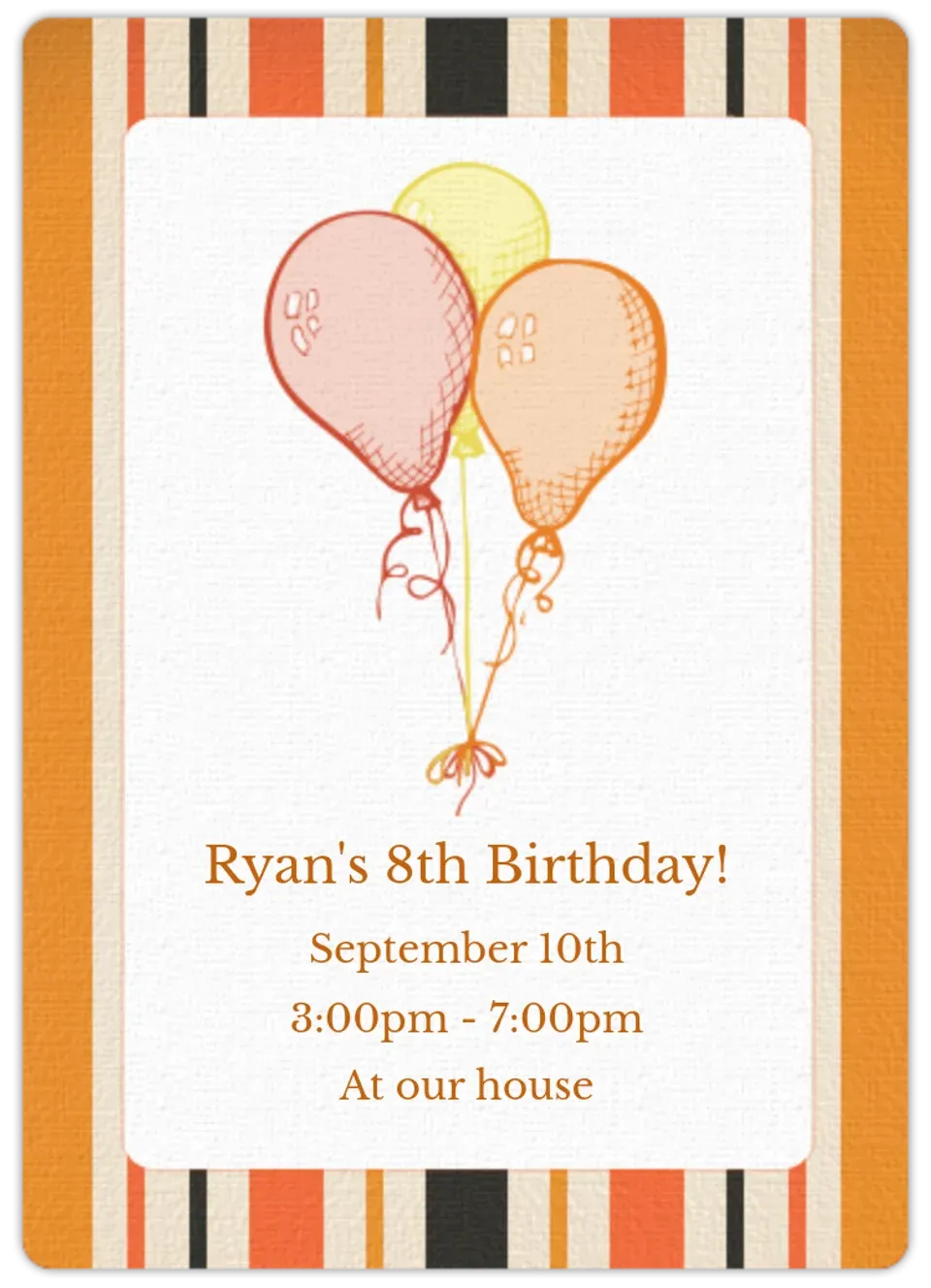 Fall Birthday Balloons card