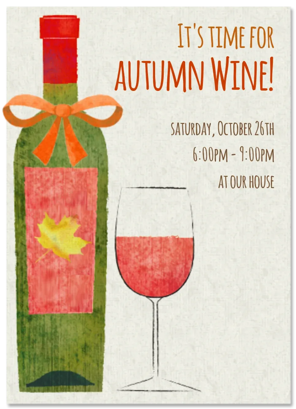 Autumn Wine card