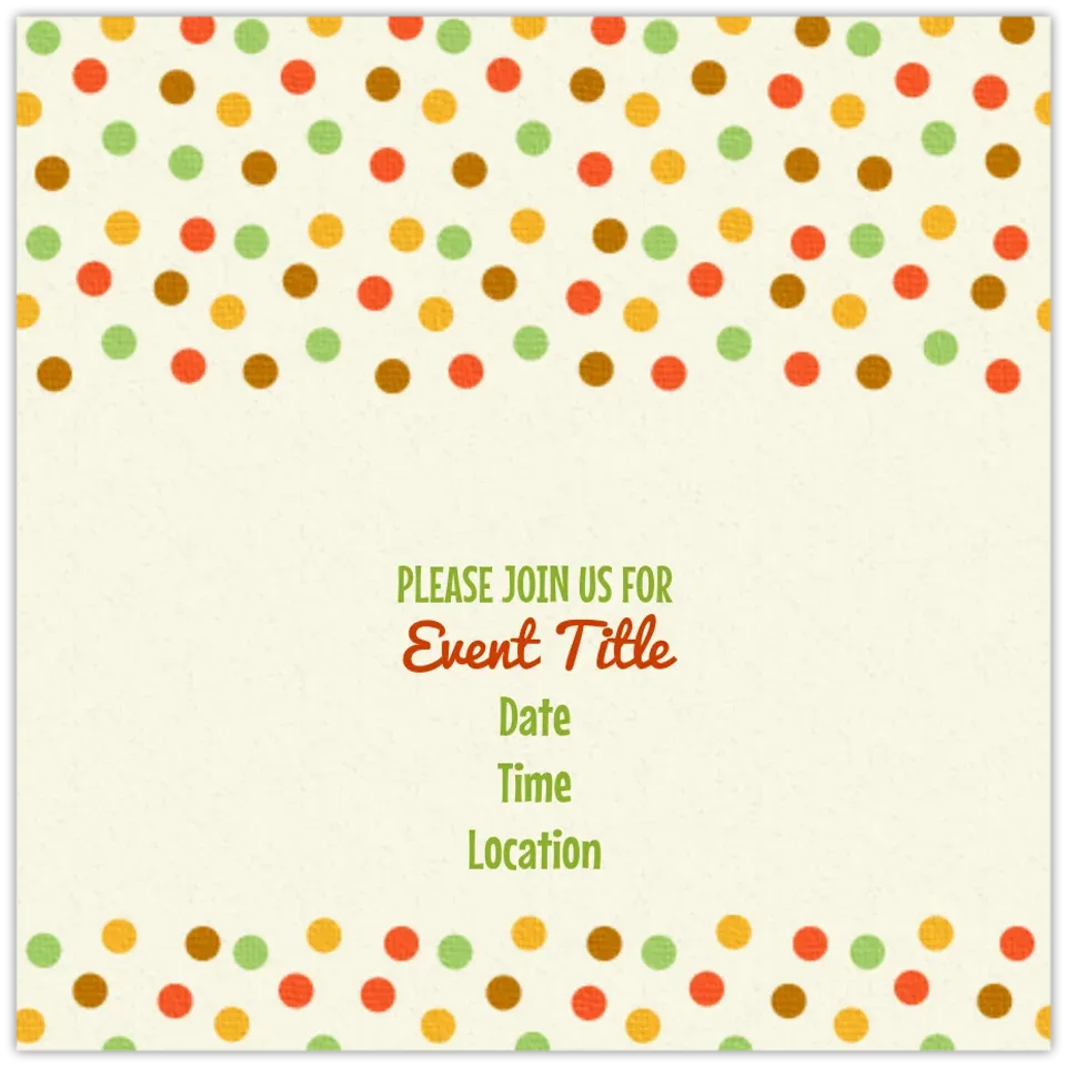 Autumn Polka Dots card