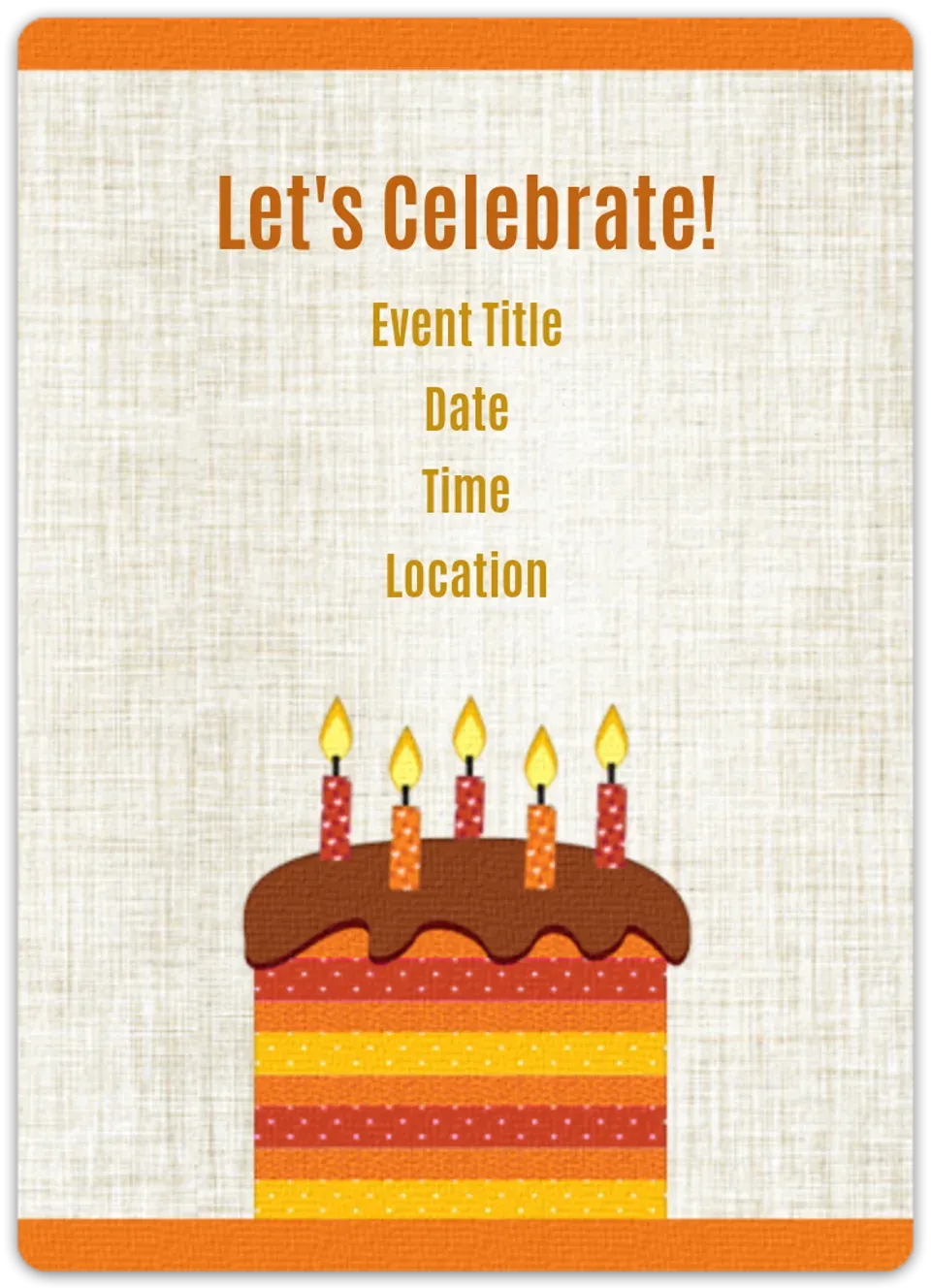 Fall Birthday Cake card